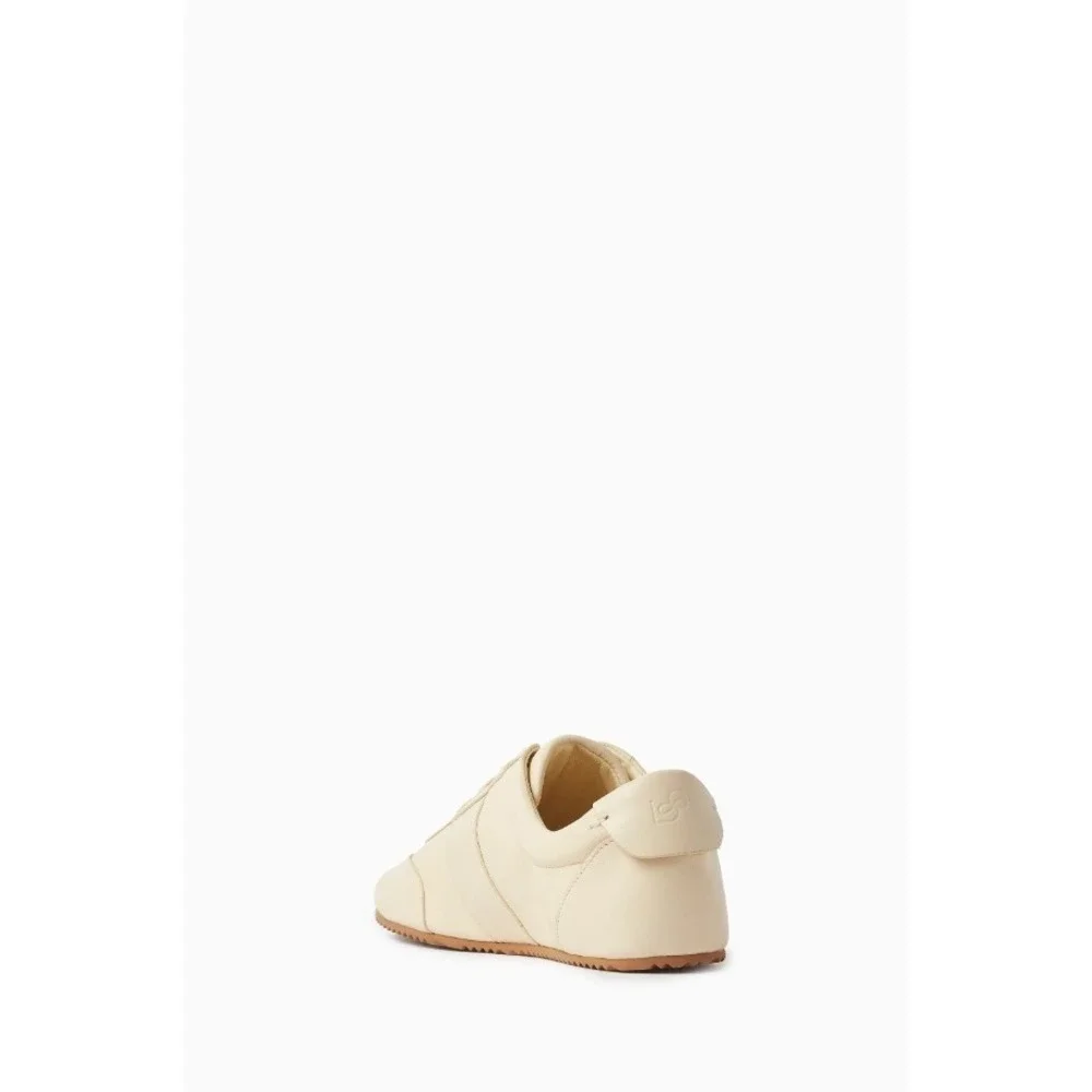 NEW Reformation Terra Sneakers in Cream Puff Leather Low Top Lace Up Trainers 6